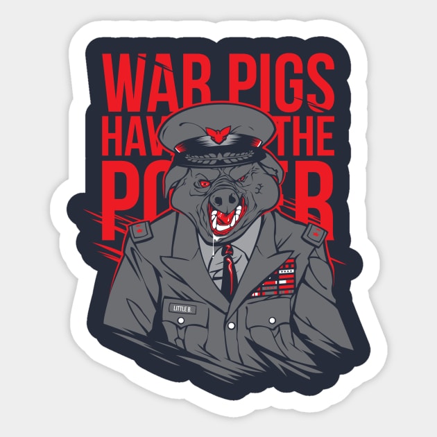 War Pigs Sticker by dracoimagem